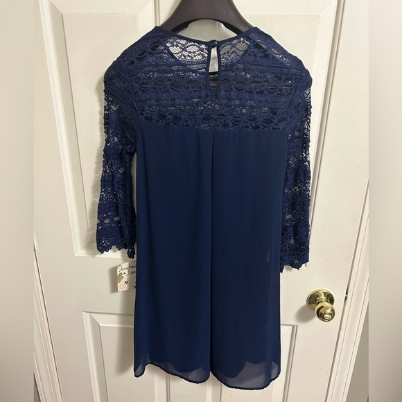 Accidentally In Love Dresses & Skirts - *Bundle Only!!  Accidentally in Love Dress Navy Lace Size XS NWT